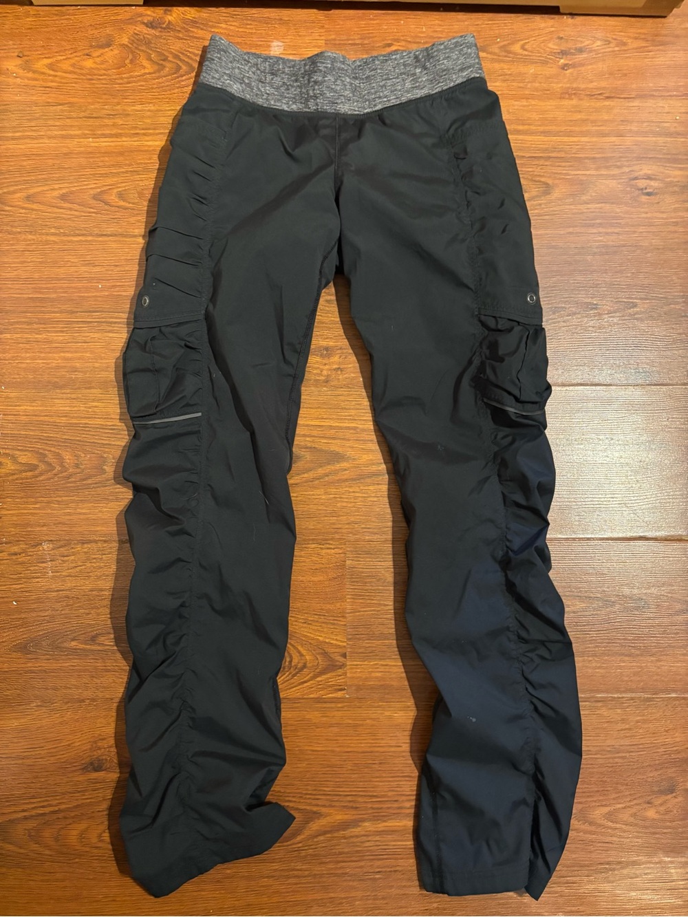 lululemon athletica Black Track Joggers with Gray Waistband